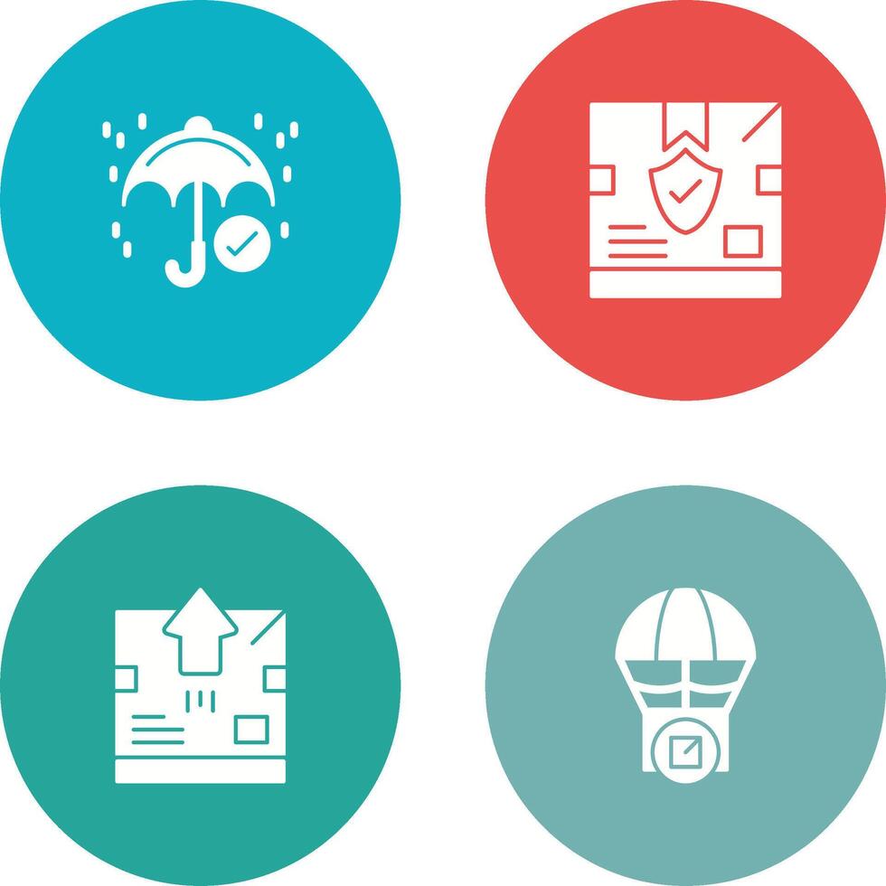 keep dry and delivery box Icon vector