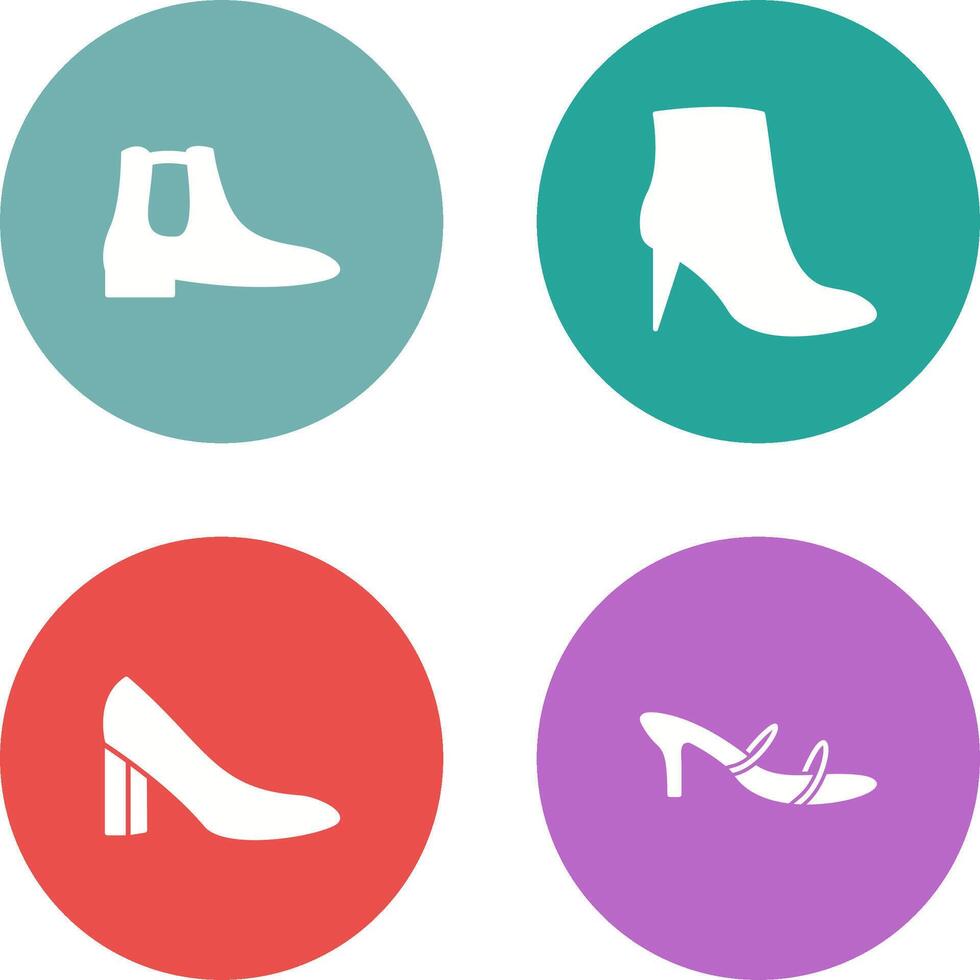 Men Boots and high heels Icon vector