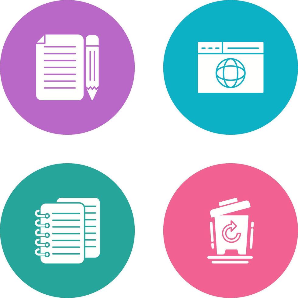 page and web page Icon vector