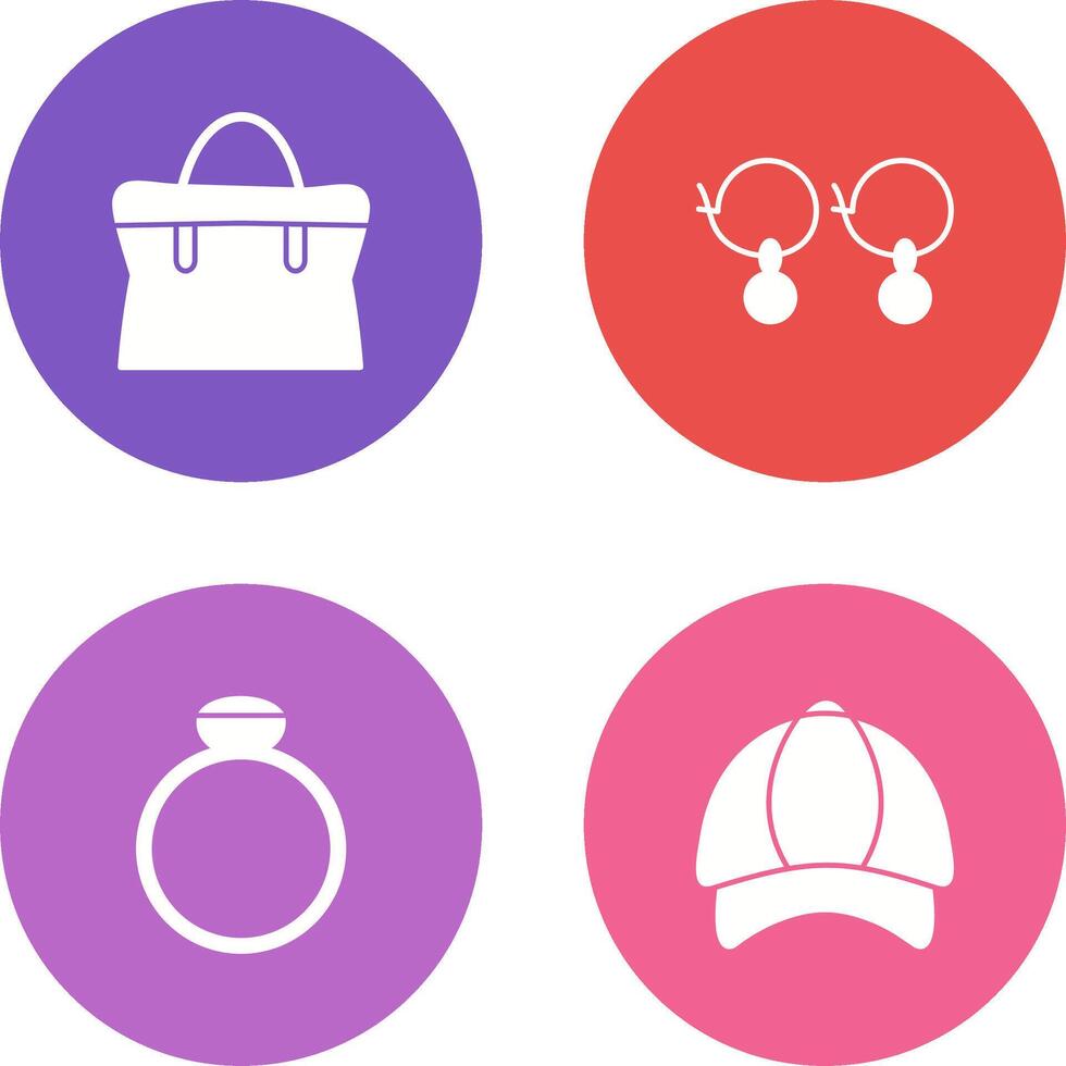 Bag and Earrings Icon vector