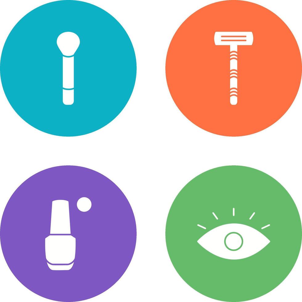 Brush and Razor Icon vector