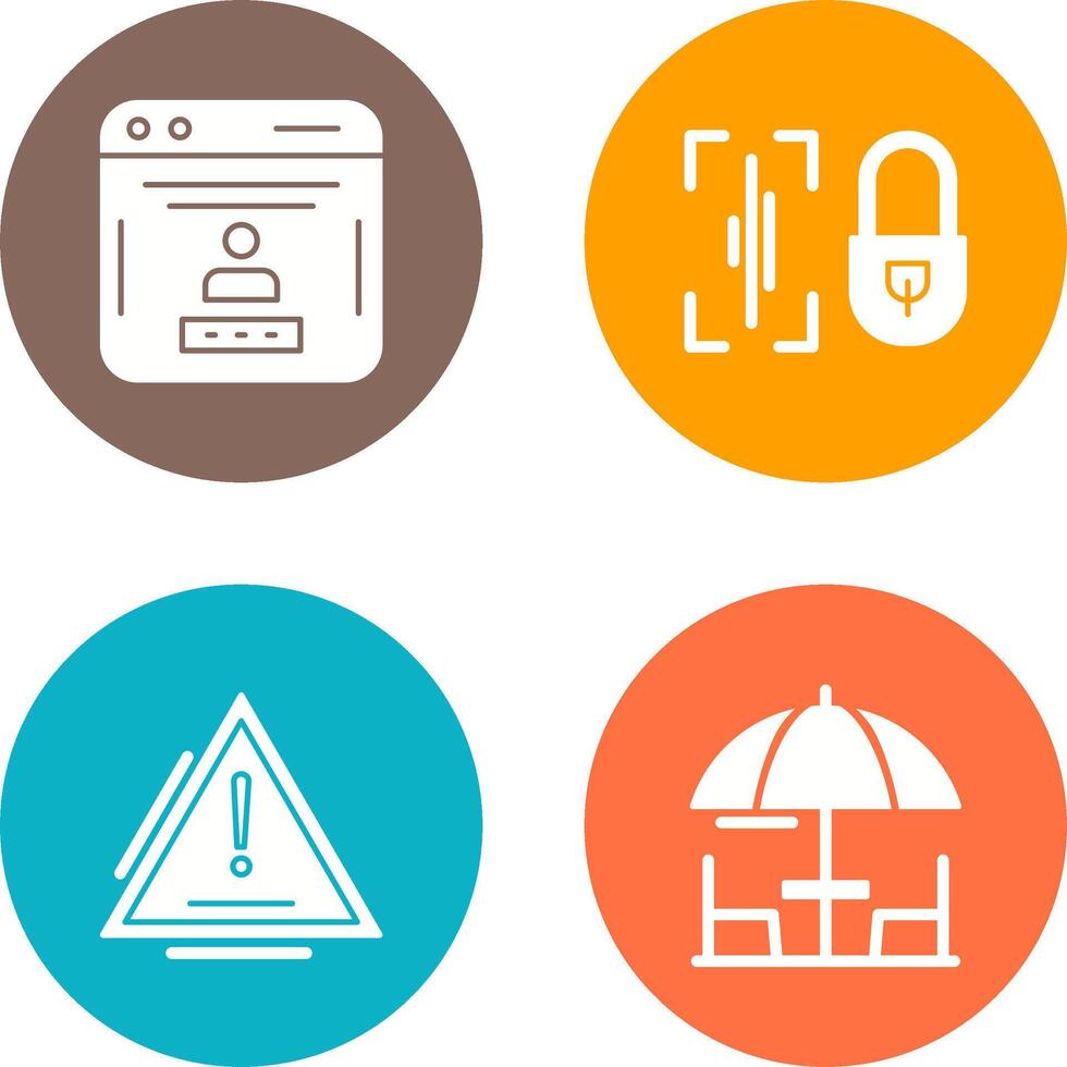 Voice Lock and Password Icon vector