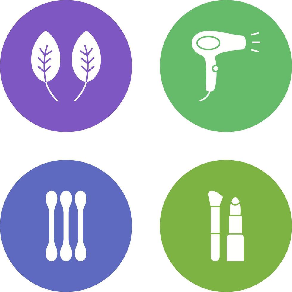 Herb and Hair removal Icon vector