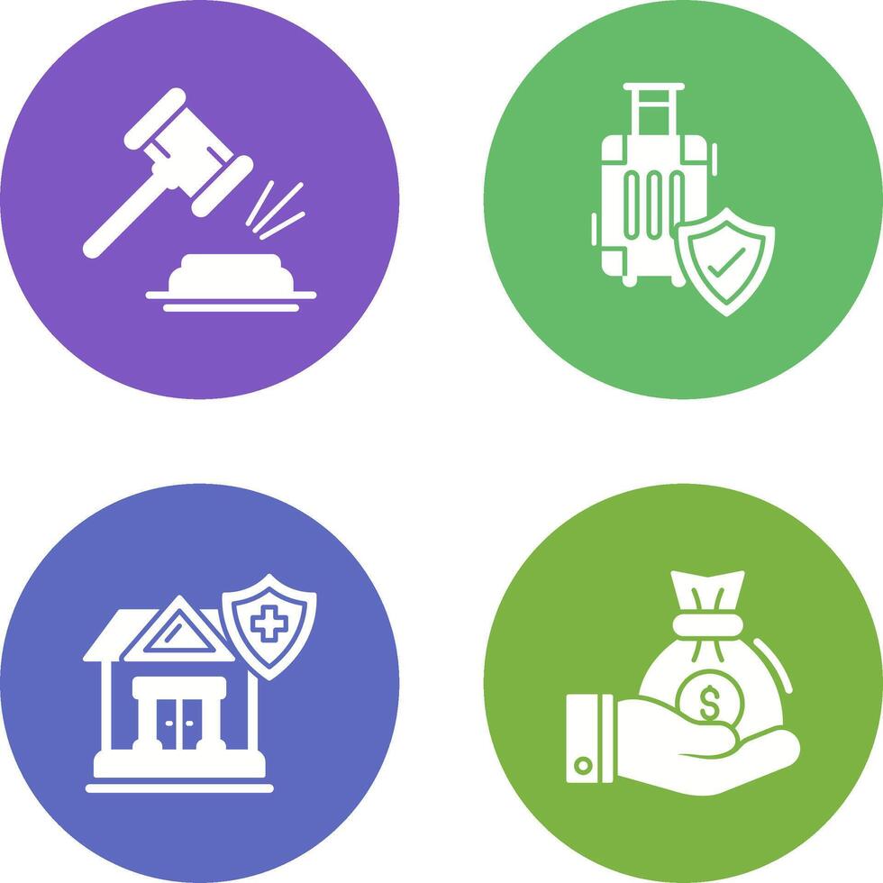 Gavel and Travel Icon vector