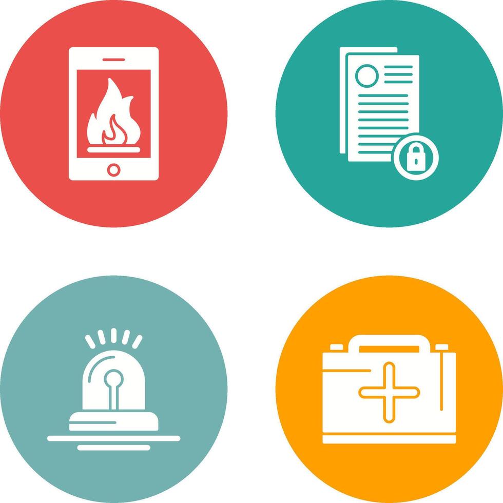 Fire and Privacy Icon vector
