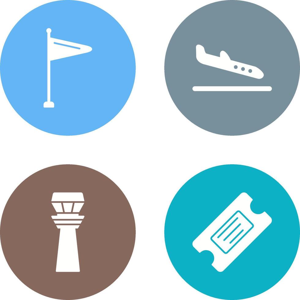 Wind Sign and Arrival Icon vector