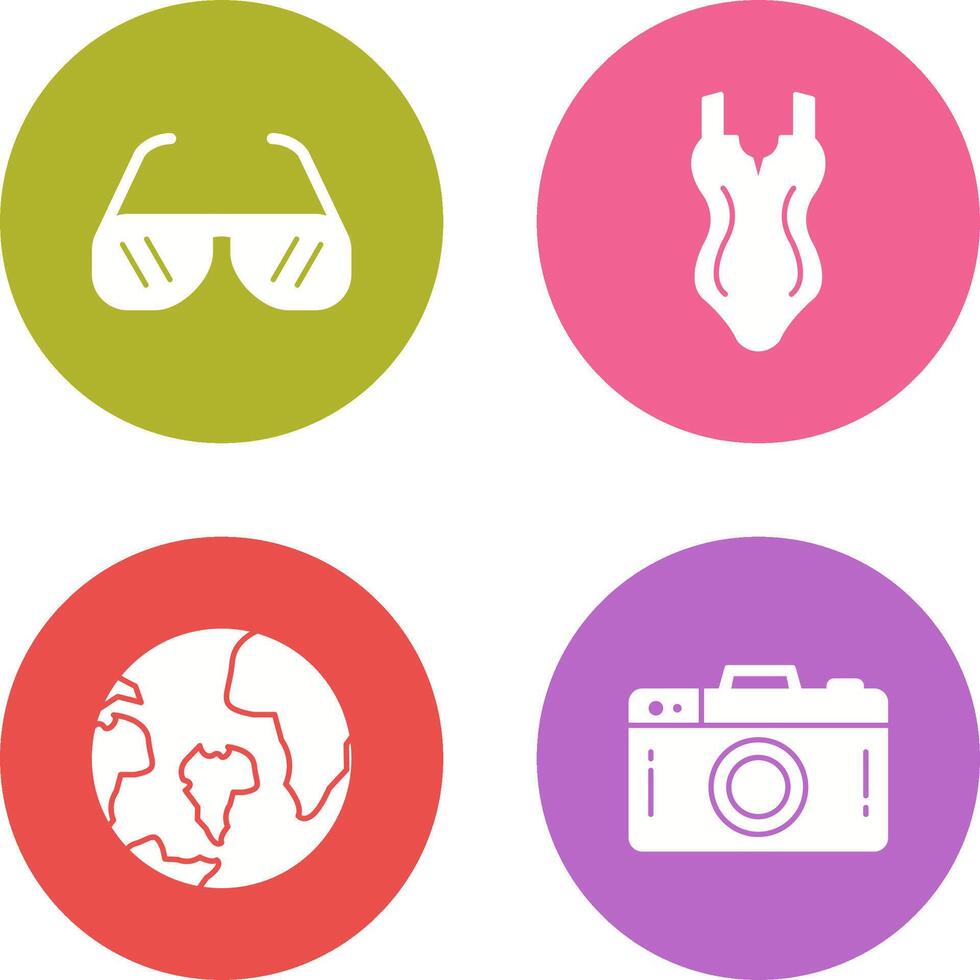 Sun Glasses and Swim Icon vector