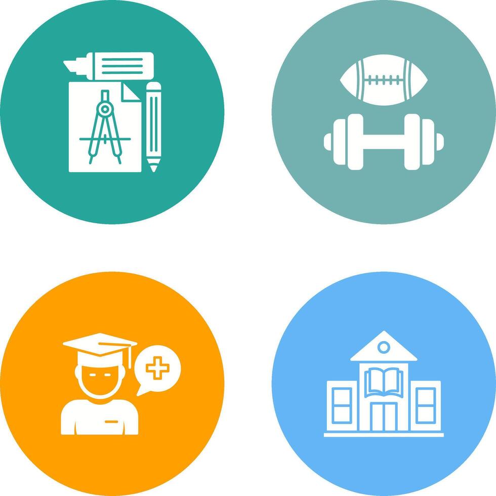 Study Tools and Sport Faculty Icon vector