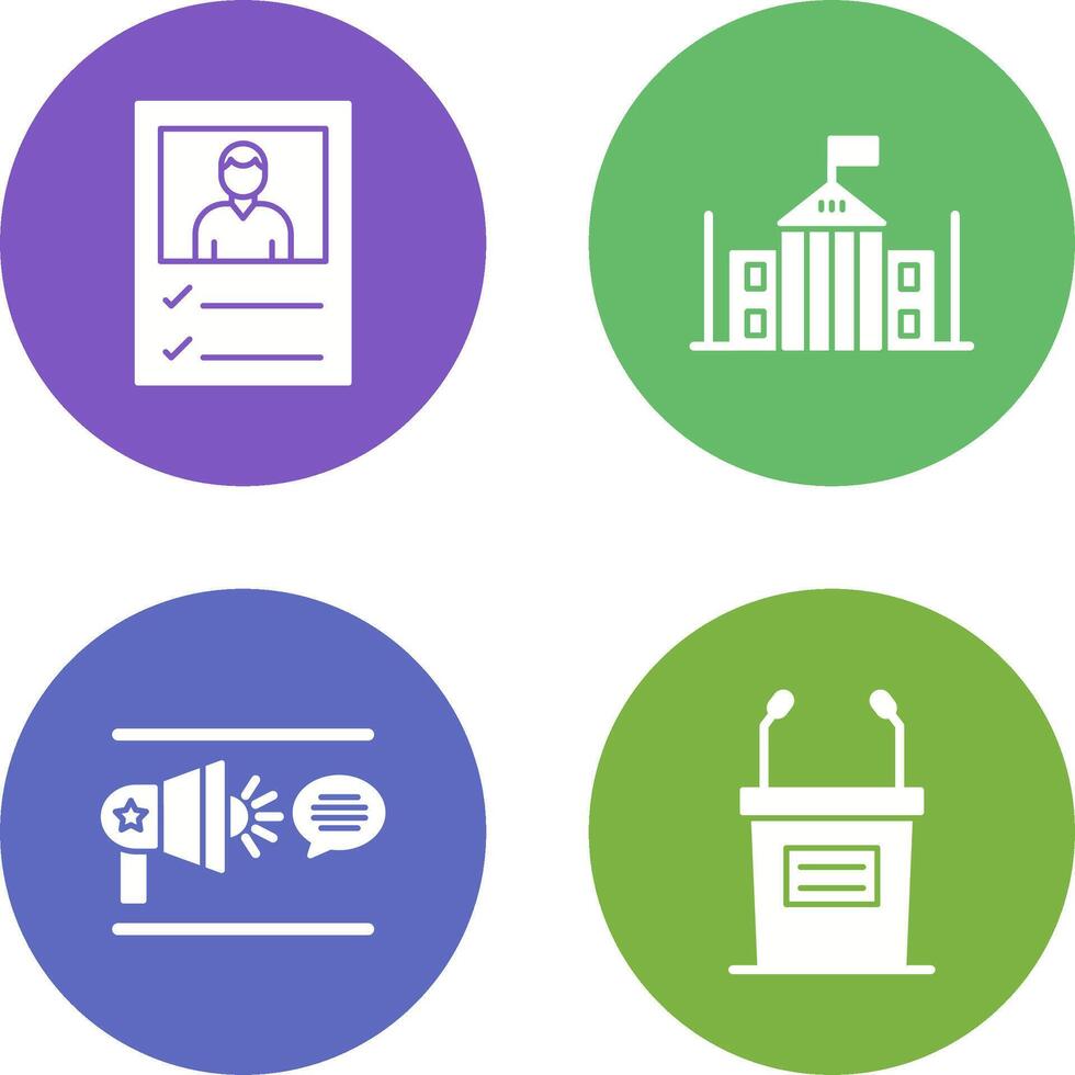 Ballot and Parliament Icon vector