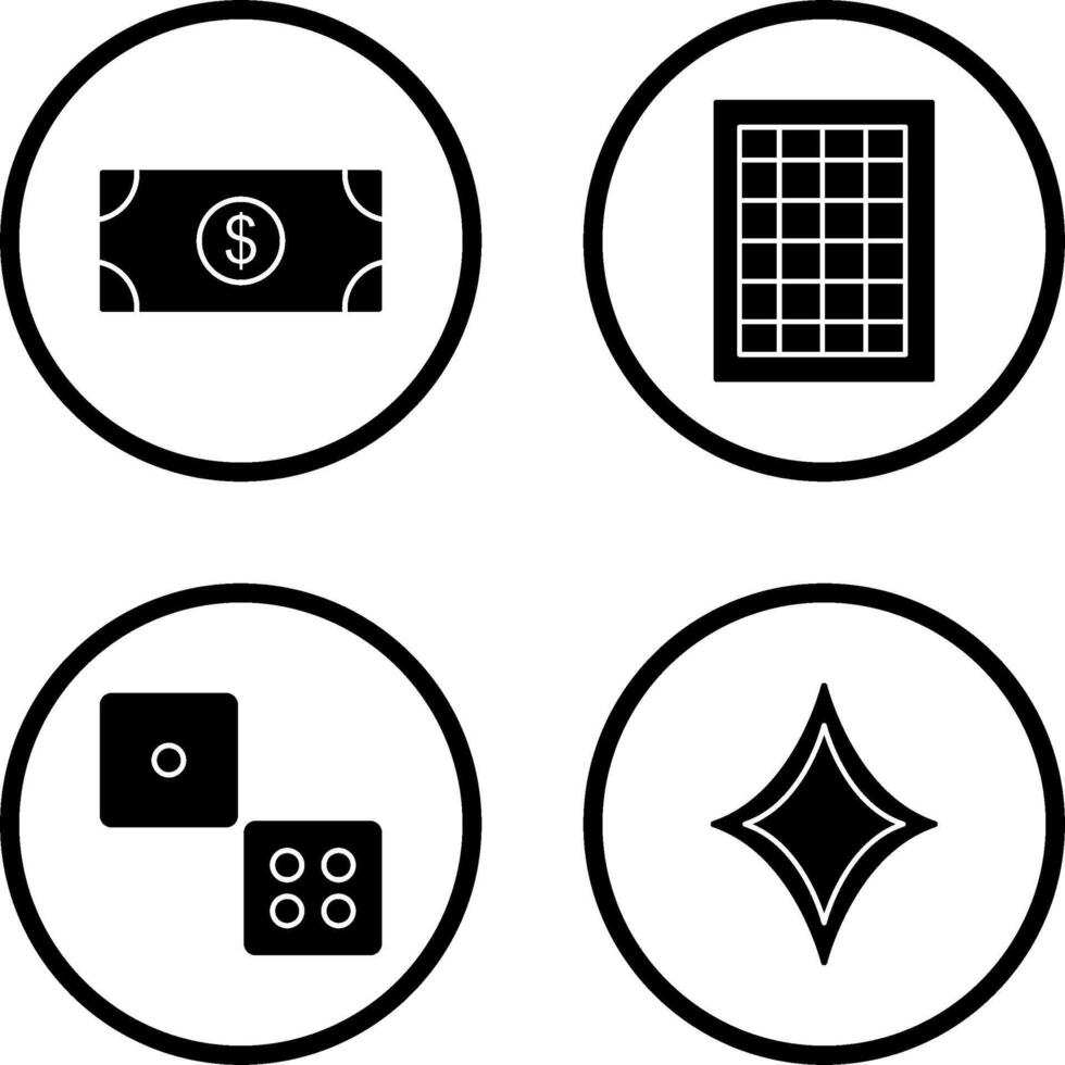 dollar bill and table of rates Icon vector