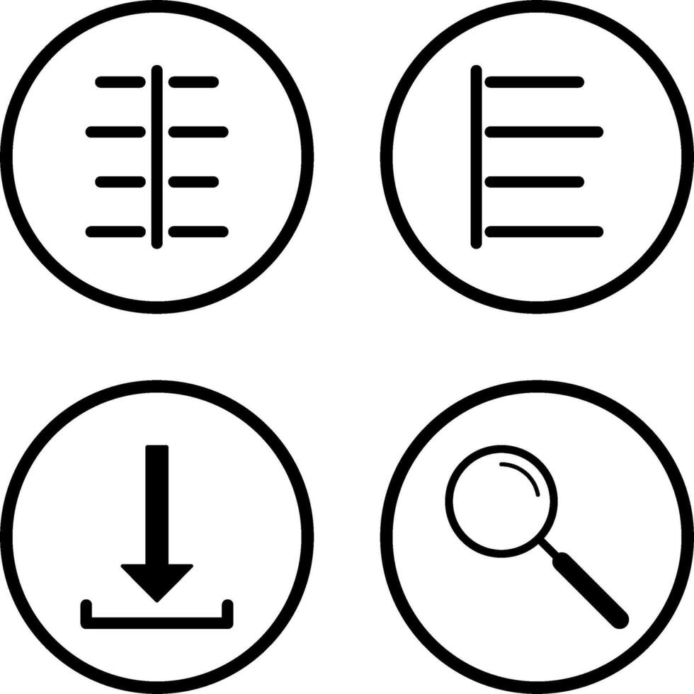 center align and left align Icon vector