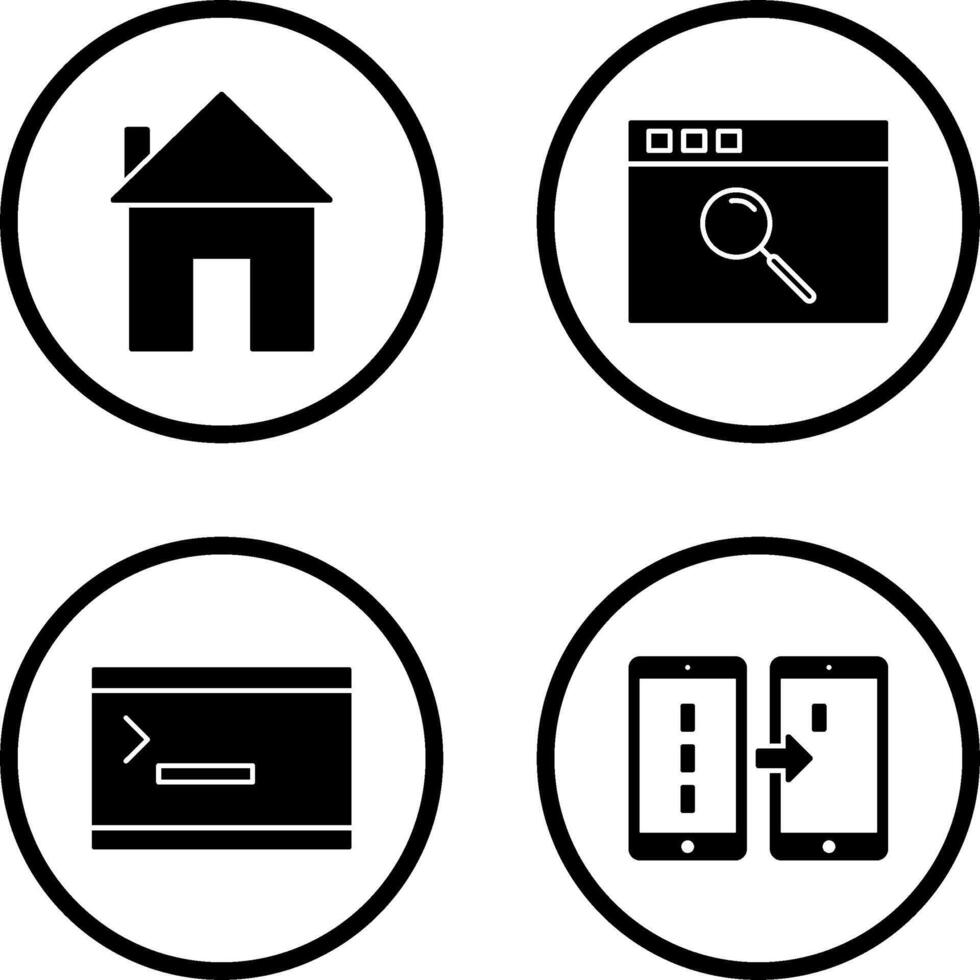 homepage and browser Icon vector