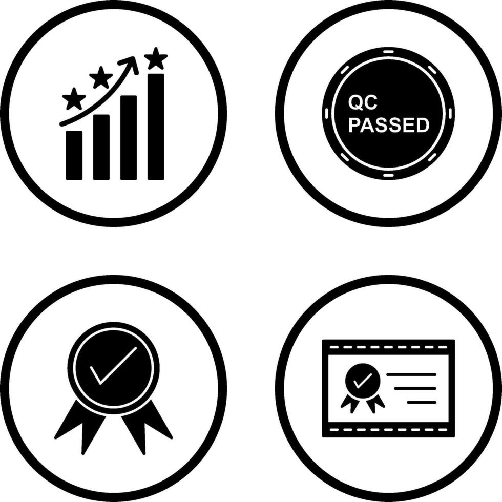 Reputation Management and QC Passed Icon vector