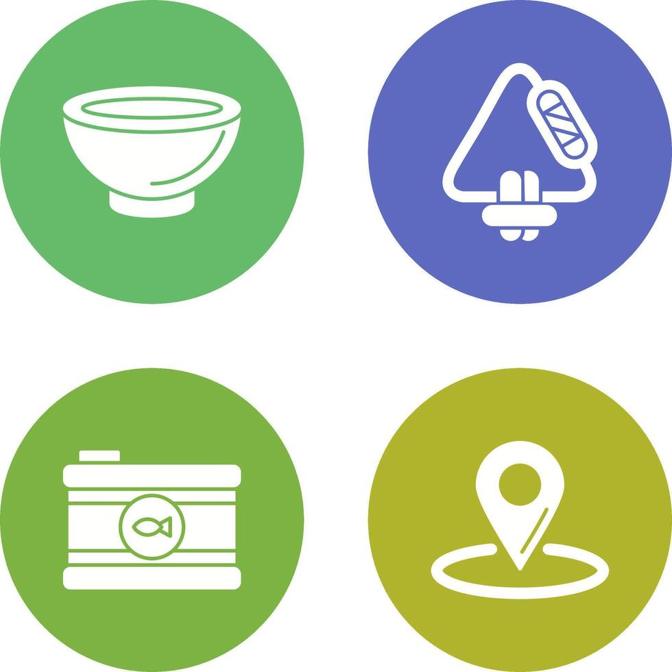Bowling and Carabiner Icon vector
