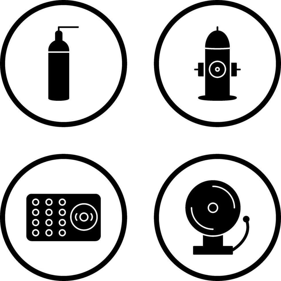 hydrant and oxygen tank Icon vector