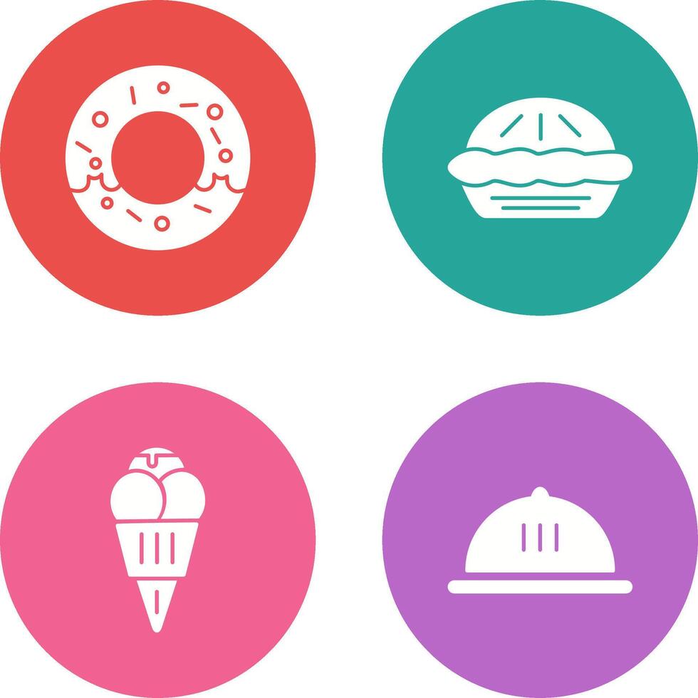 Donut and Pie Icon vector