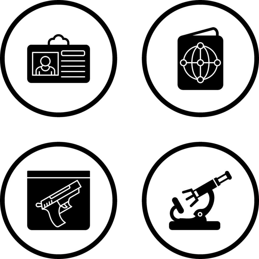 Criminal Card and Passport Icon vector
