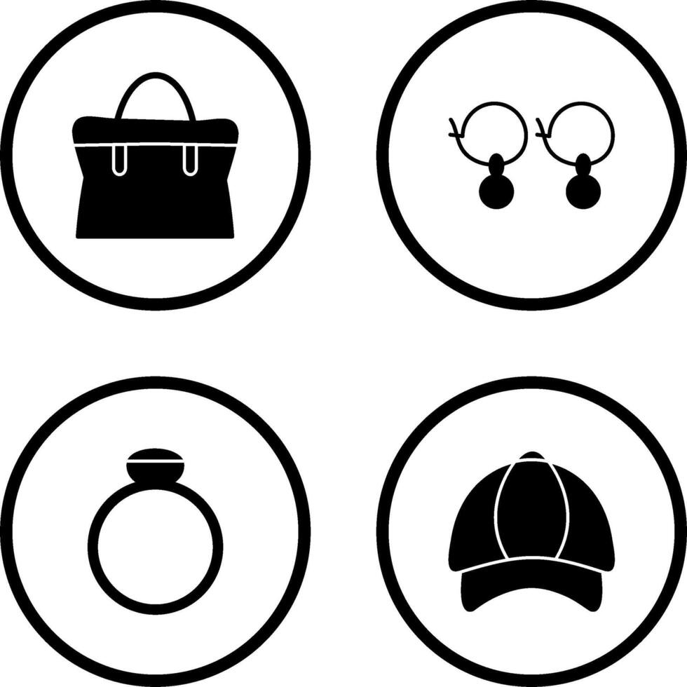 Bag and Earrings Icon vector