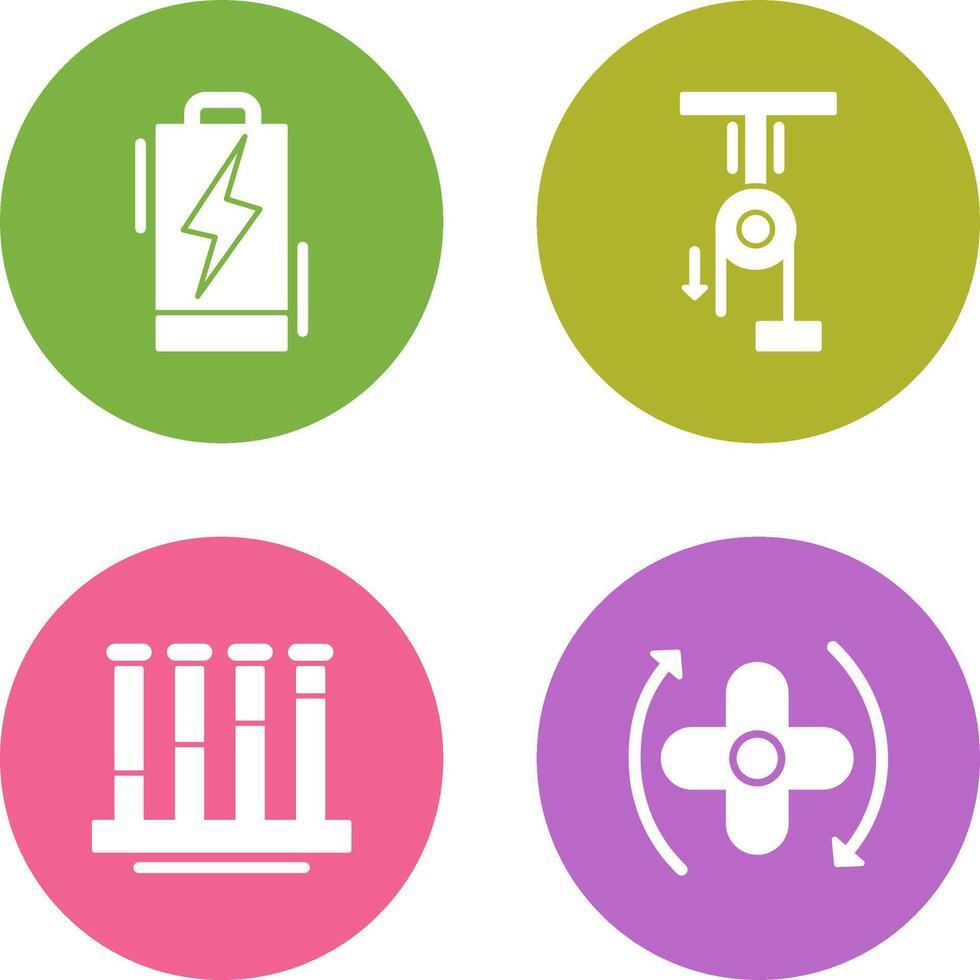 Battery and Pully Icon vector