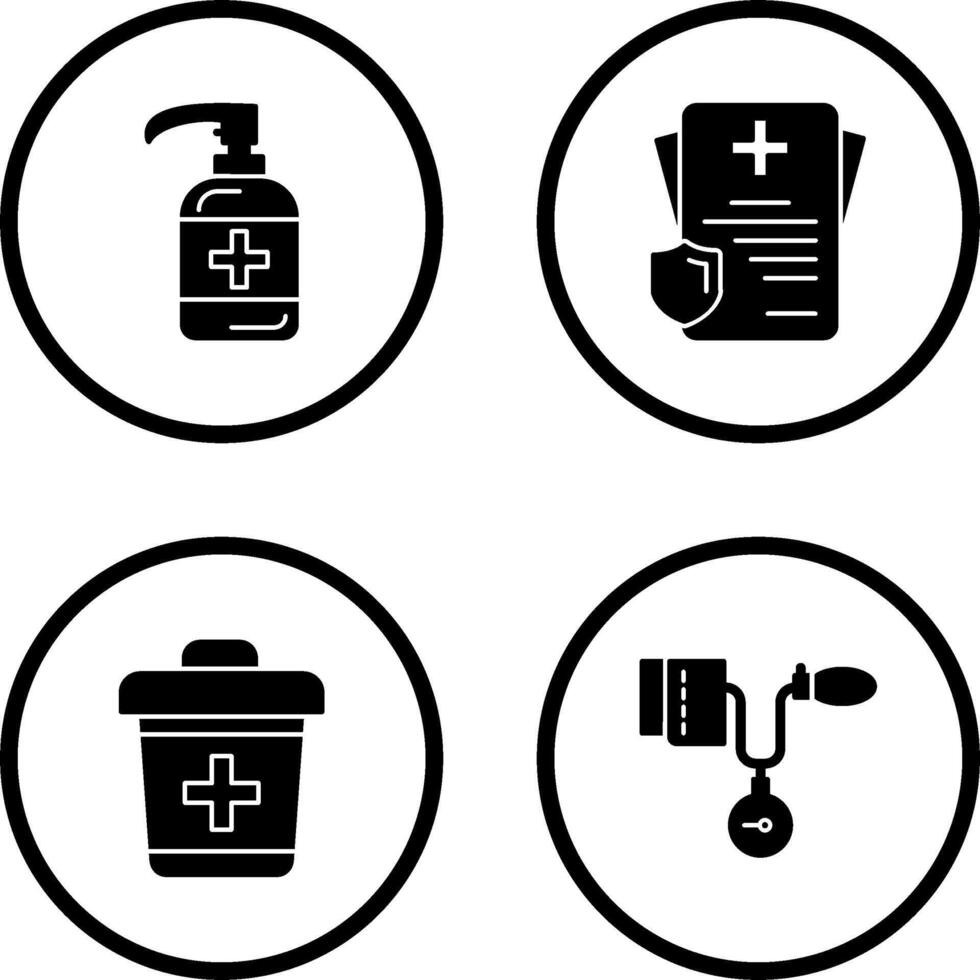 Sanitizer and Receipt Icon vector