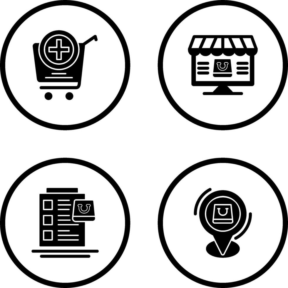 Add to Cart and Online Shopping Icon vector