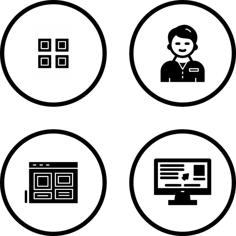 Apps and User person Icon vector