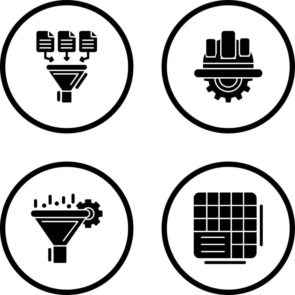Data Collection and Engineering Icon vector