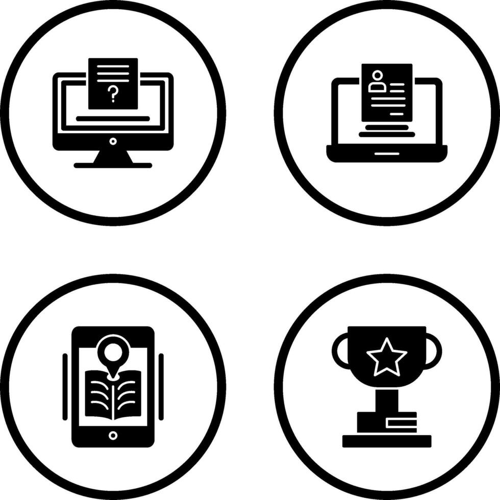 Quiz and Registration Icon vector