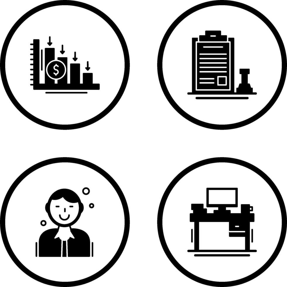 Loss and Stamp Icon vector