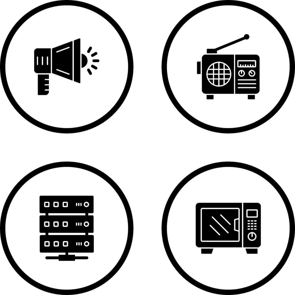 Megaphone and Radio Icon vector