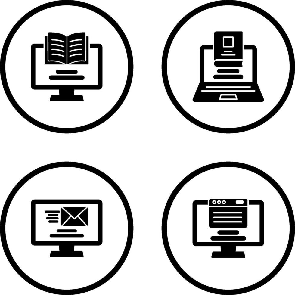 Monitor and Laptop Icon vector