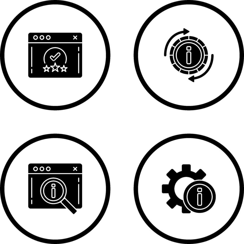 rating and refresh Icon vector