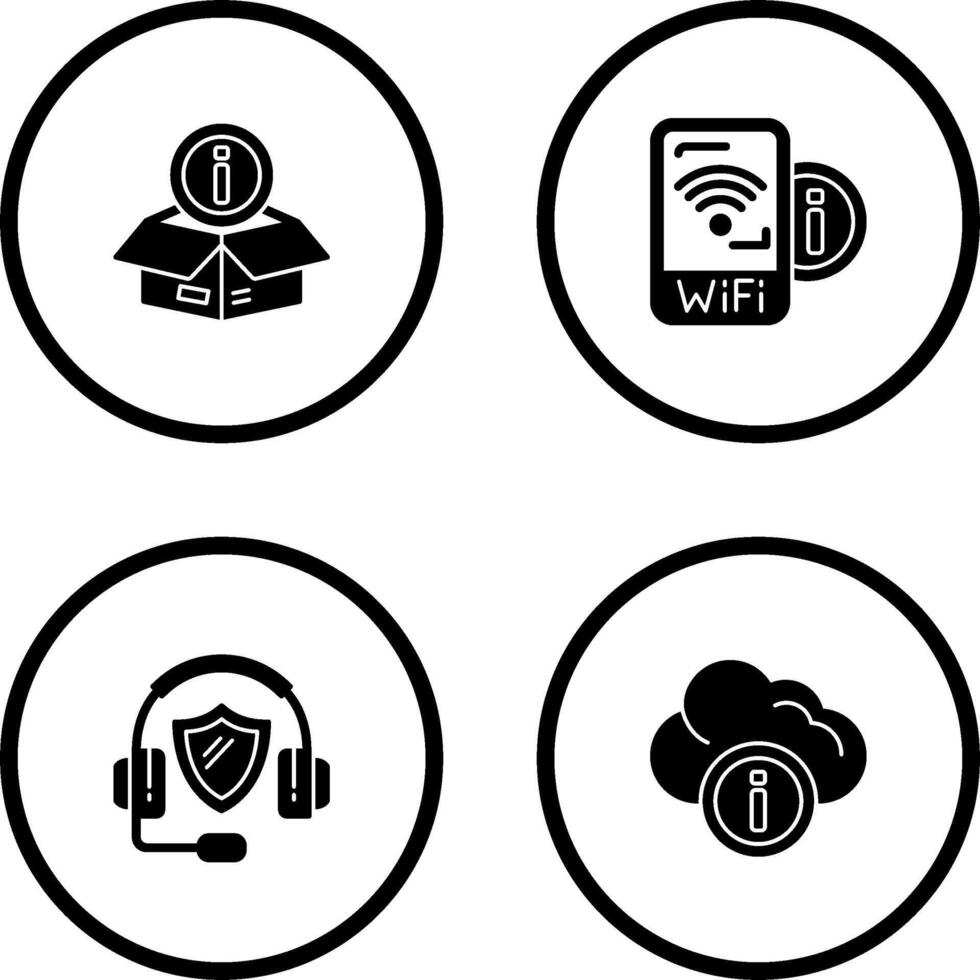 wifi signal and box Icon vector