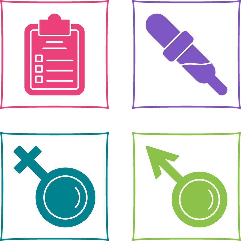 Diagnosis and Dropper Icon vector