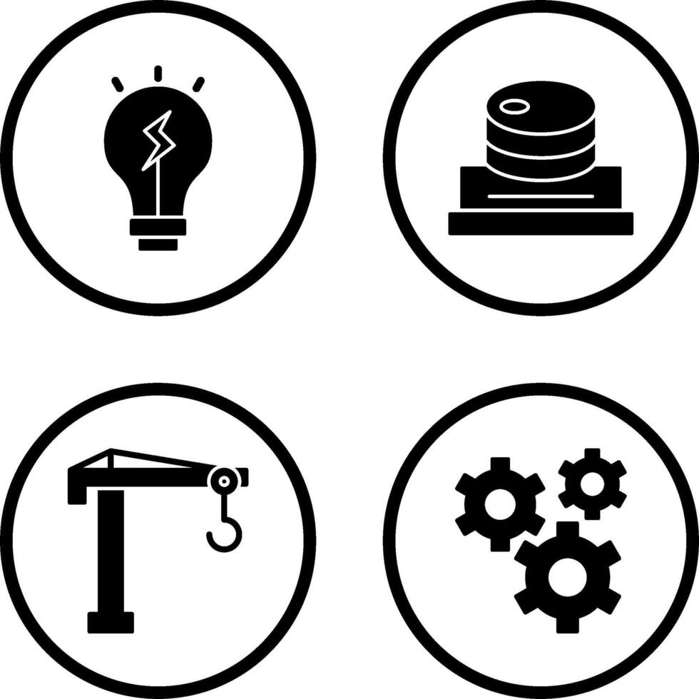 Idea and Barrel Icon vector
