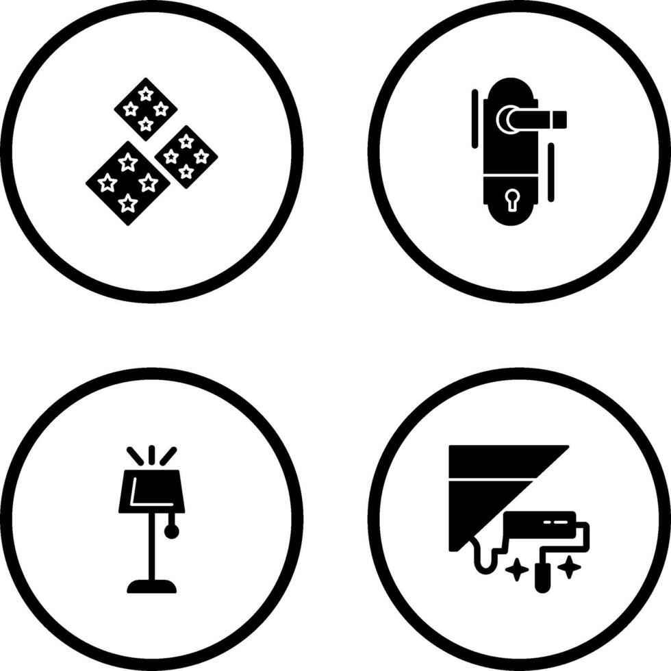 Tiles and Doorknob Icon vector