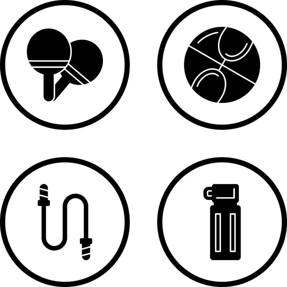 Ping Pong and Basketball Icon vector