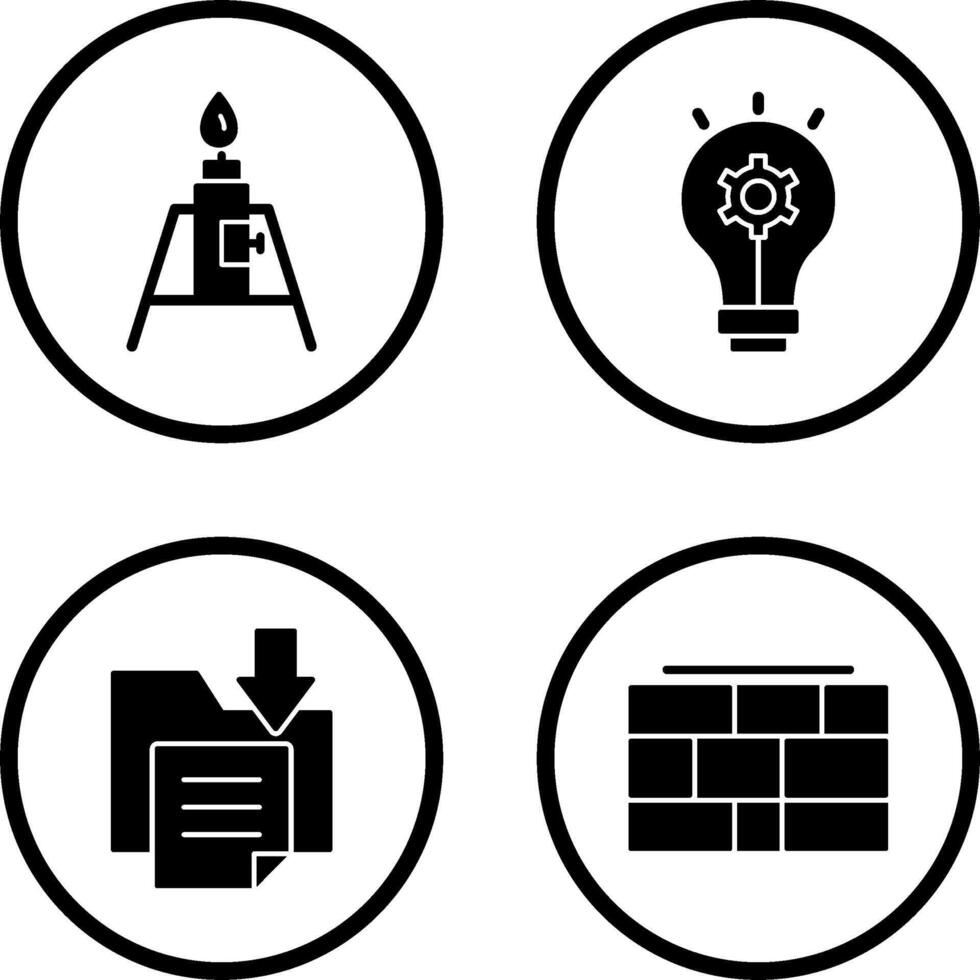 Burner and Idea Icon vector