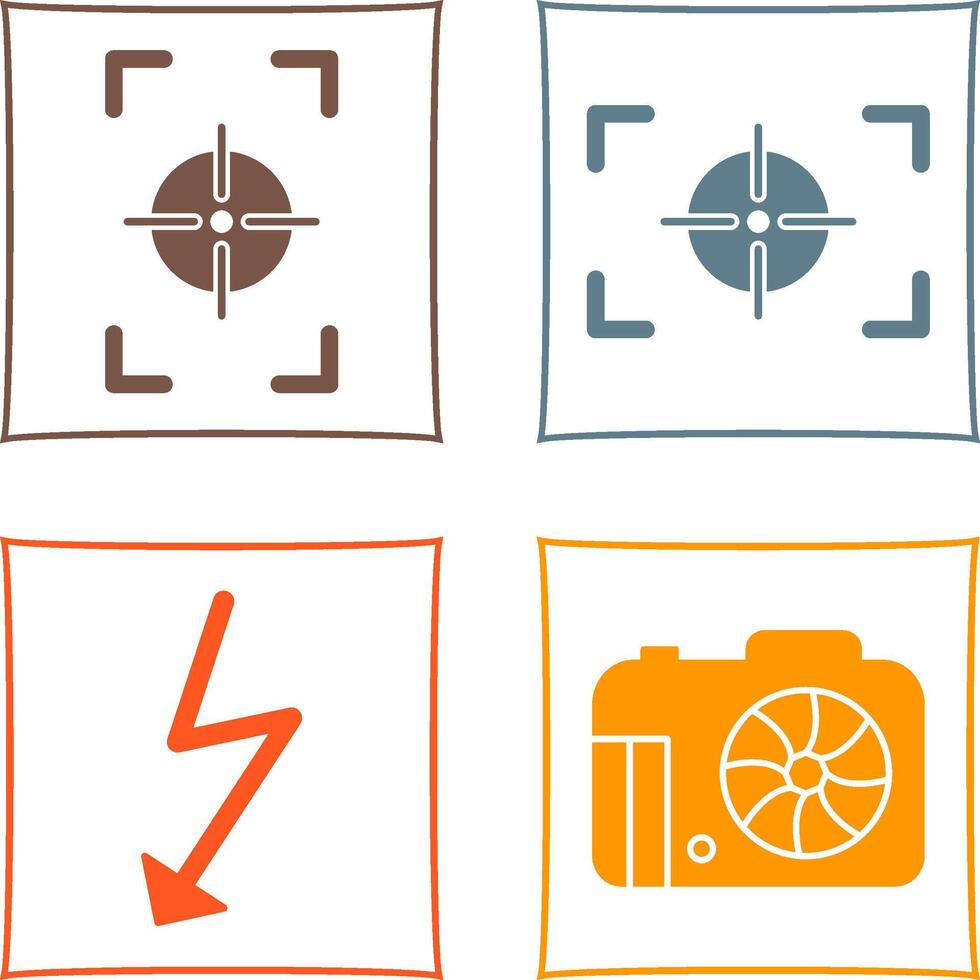 focus vertical and focus horizontal Icon vector