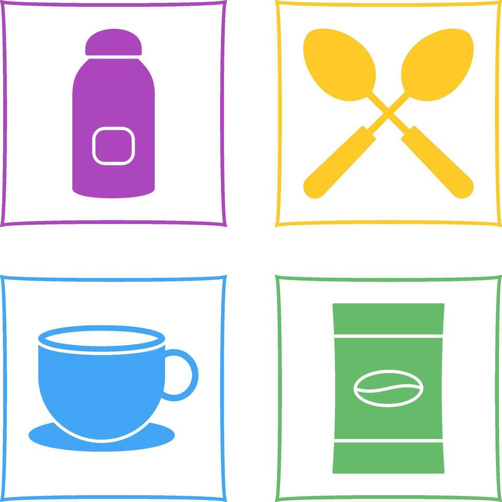 syrup and spoon Icon vector