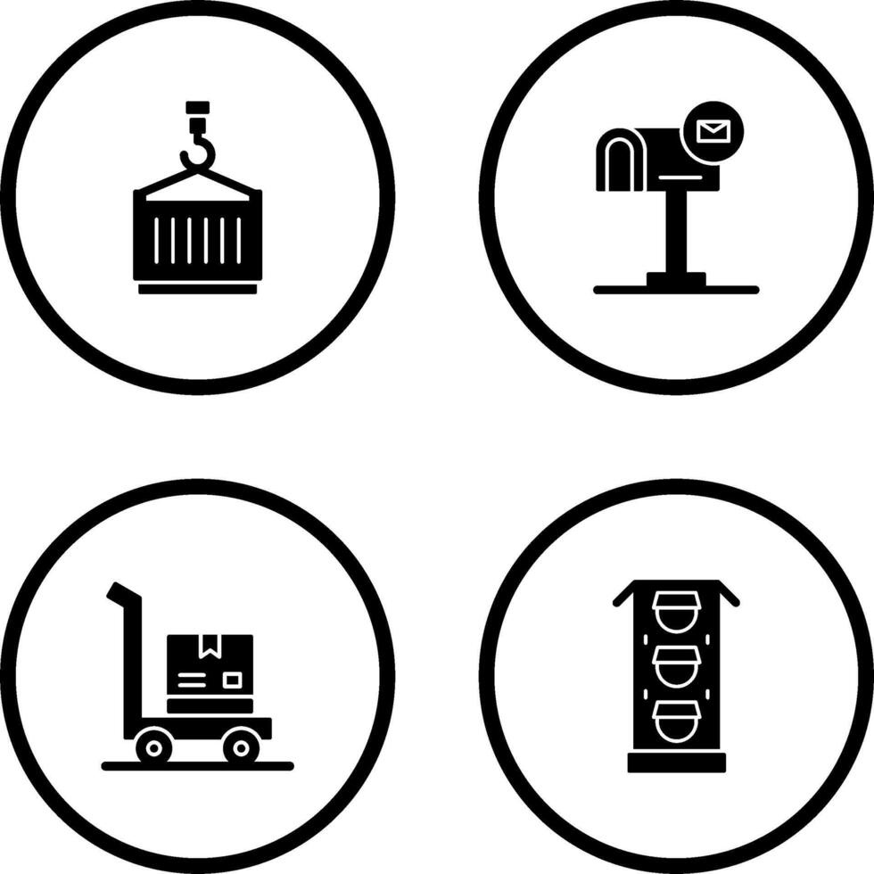 crane and mail box Icon vector