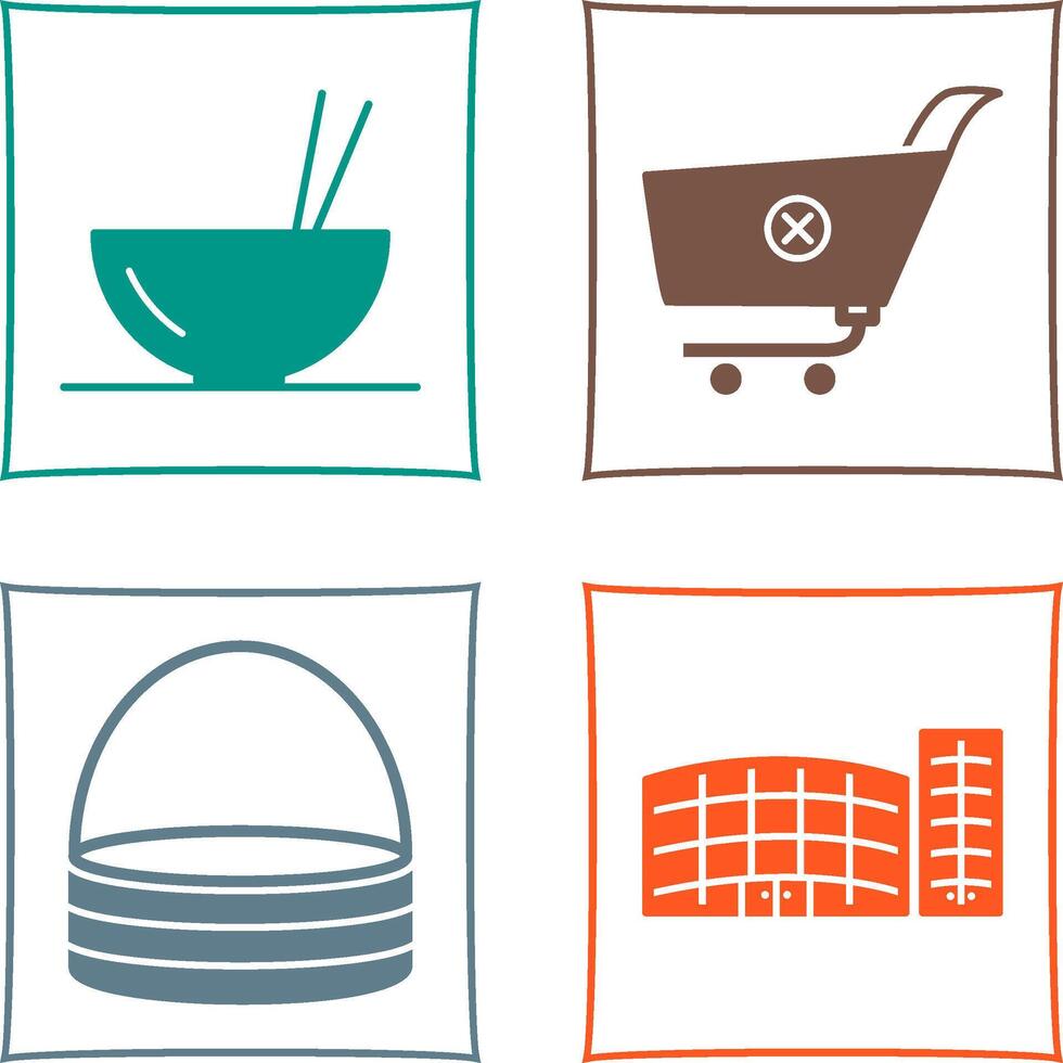 food and cancel order Icon vector