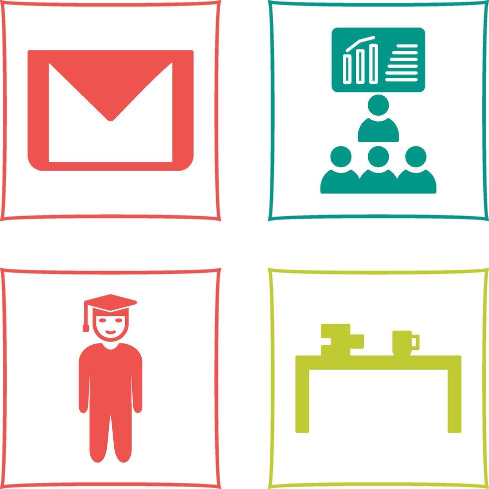 e mail and class Icon vector