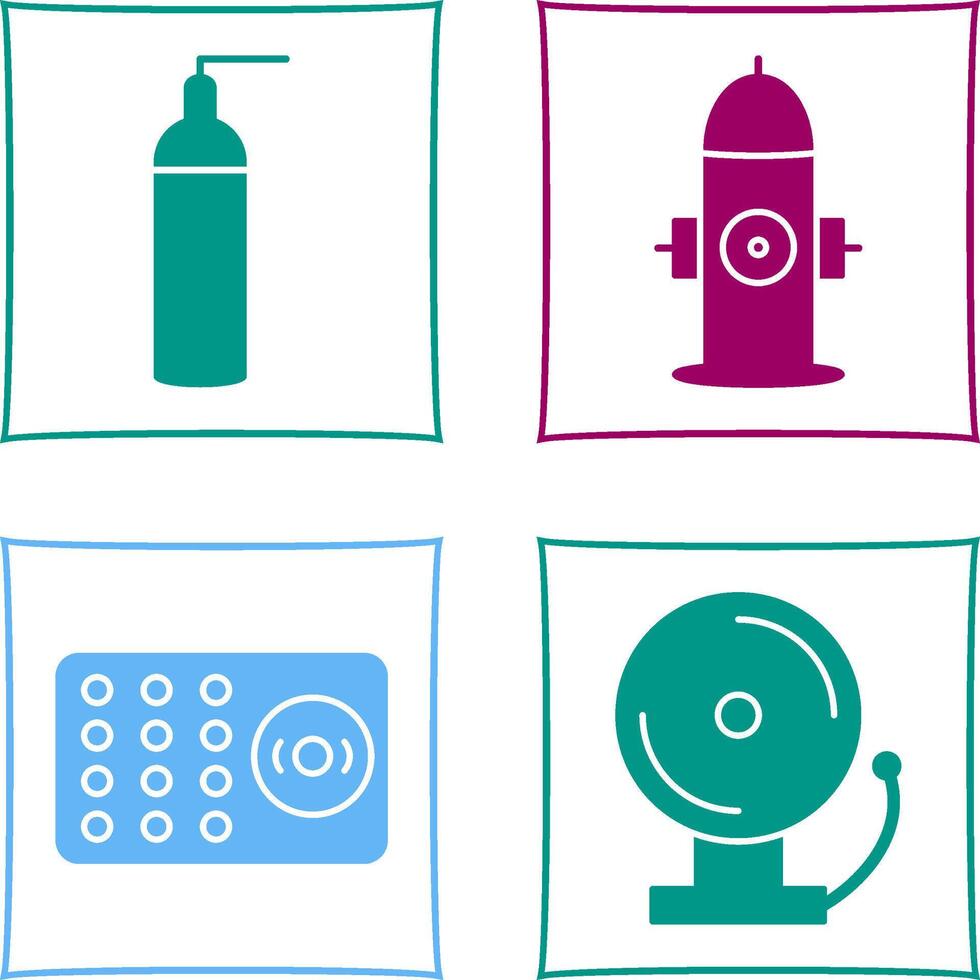 hydrant and oxygen tank Icon vector