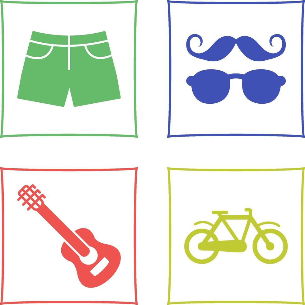 Hipster Style and Shorts Icon vector