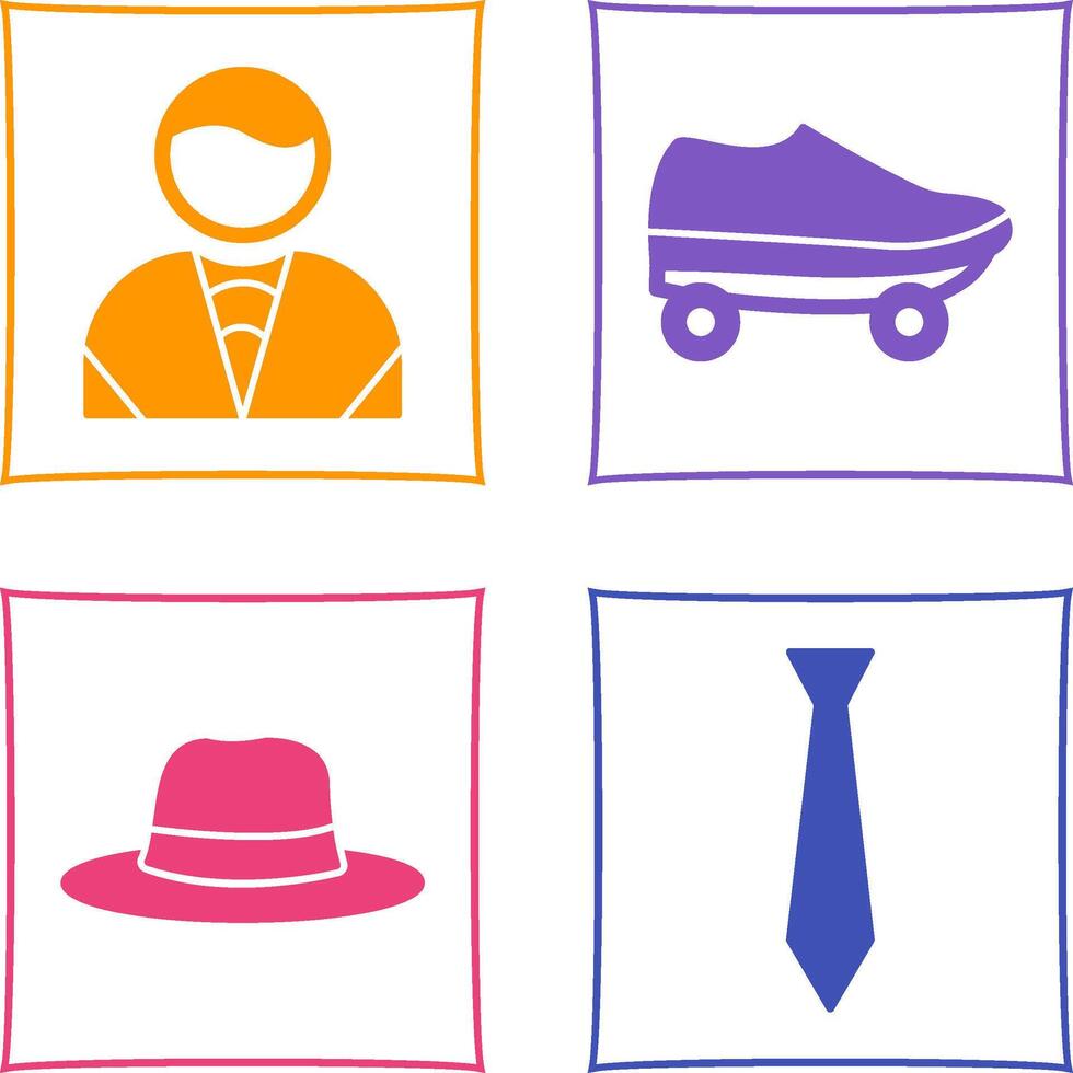 Man and Skates Icon vector