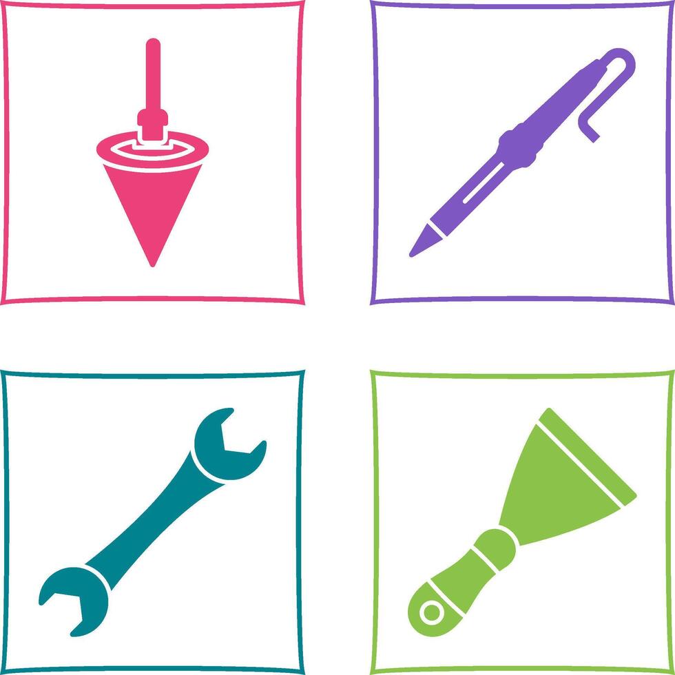 Plumb Bob and Soldering Icon vector