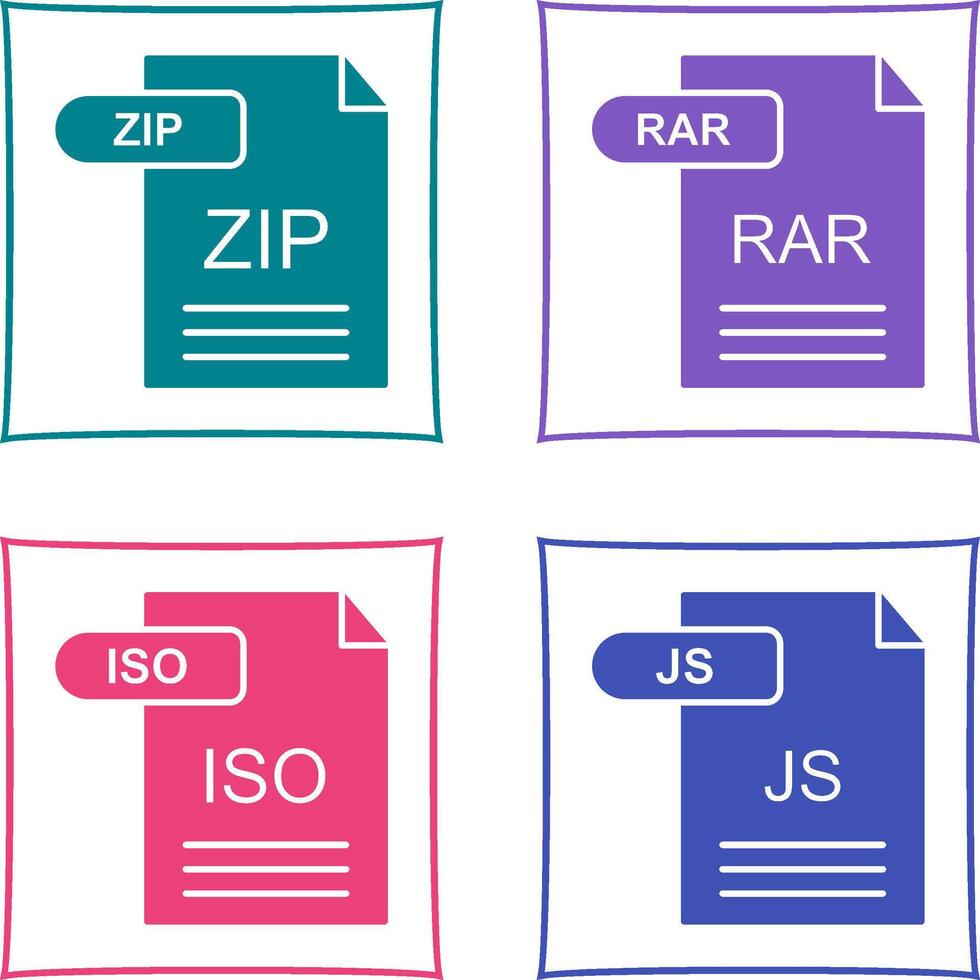 ZIP and RAR Icon vector