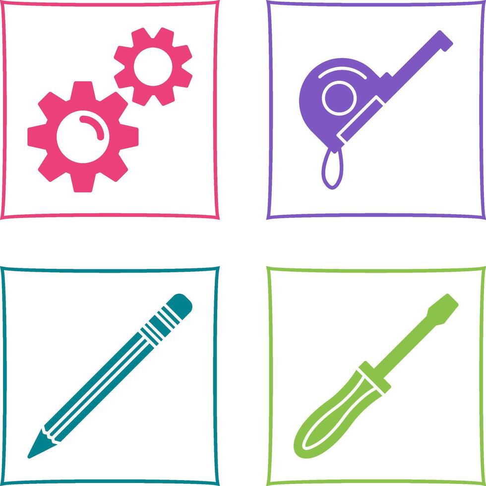 Gears and Roulette Icon vector