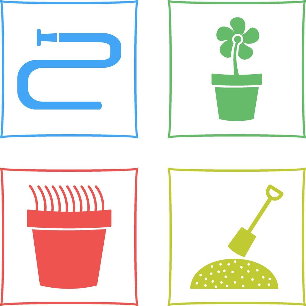 Water Pipe and Lower Pot Icon vector